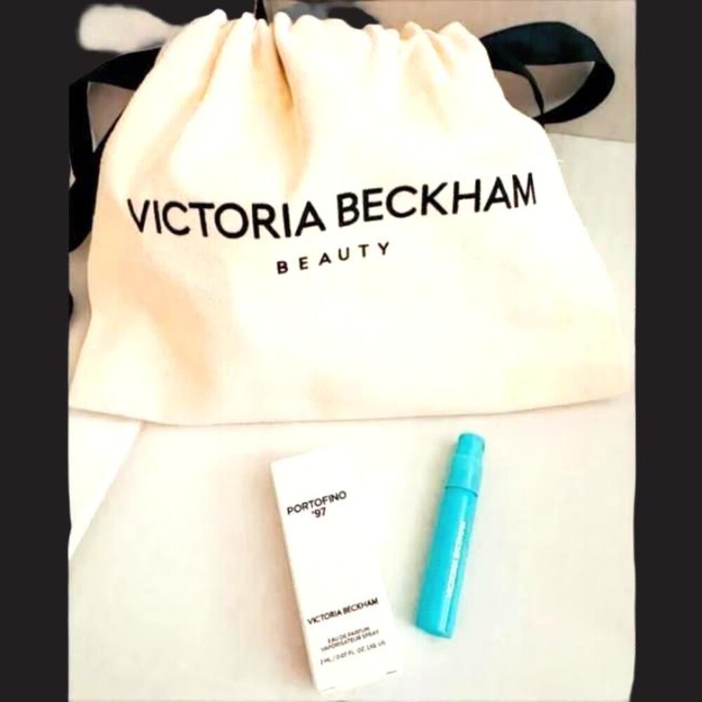 🎉NIB🎉Victoria Beckham Portofino '97 Eau de Parfum PLUS New Canvas Cosmetic Bag